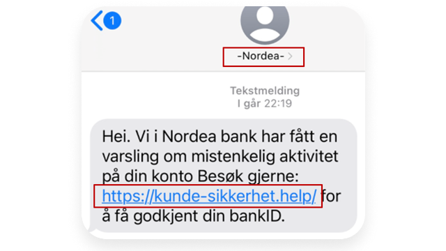 Svindel - Falsk SMS